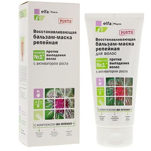 Atkuriamasis plaukų balzamas-kaukė su varnalėšomis ELFA PHARM, 200 ml