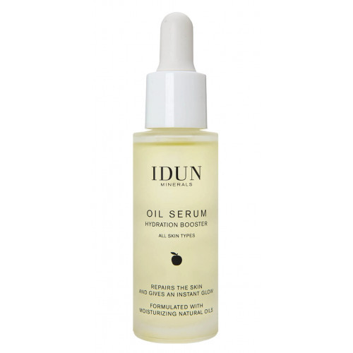 IDUN Oil Serum Hydration Booster Drėkinamasis aliejinis veido serumas su natūraliais aliejais, visiems odos tipams, 30ml