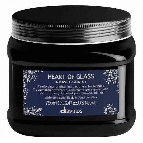 Davines Heart of Glass Intense Treatment Šviesius plaukus stiprinanti kaukė, 750ml