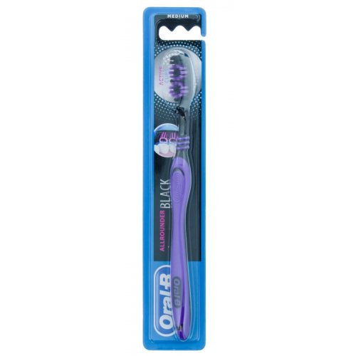 Oral-B Allrounder Black Vidutinio minkštumo dantų šepetėlis, Purple