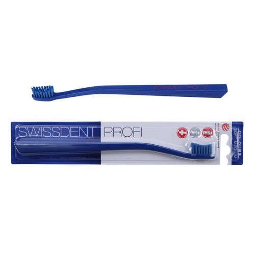 Swissdent Profi Colours Soft-Medium Vidutinio švelnumo dantų šepetėlis, Blue