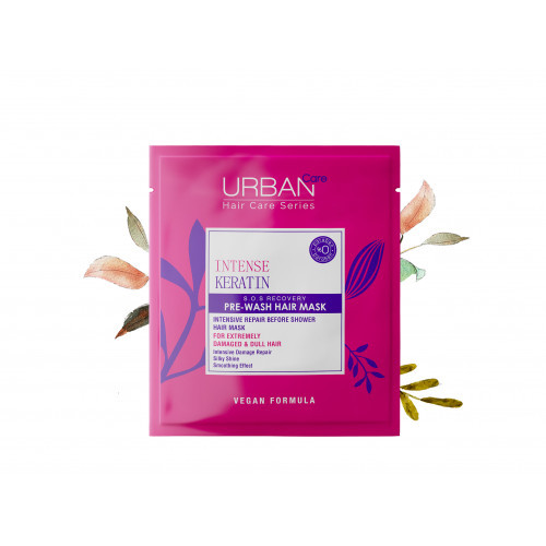 Urban Care Intense Keratin Pre-Wash Hair Mask Plaukų kaukė prieš plovimą šampūnu, 50ml