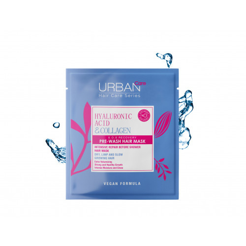 Urban Care Hyaluronic Acid & Collagen Pre-Wash Hair Mask Kaukė plaukams prieš šampūną, 50ml