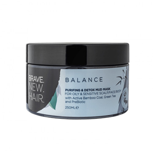 Brave New Hair Balance Purifing & Detox Mud Mask Giliai valanti plaukų kaukė, 250ml