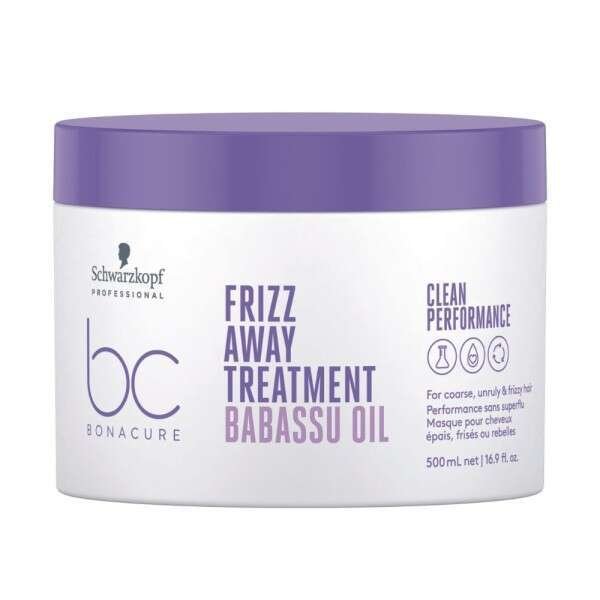 Plaukų kaukė Schwarzkopf Professional Bonacure Clean Frizz Away mask with Babassu Oil 500ml