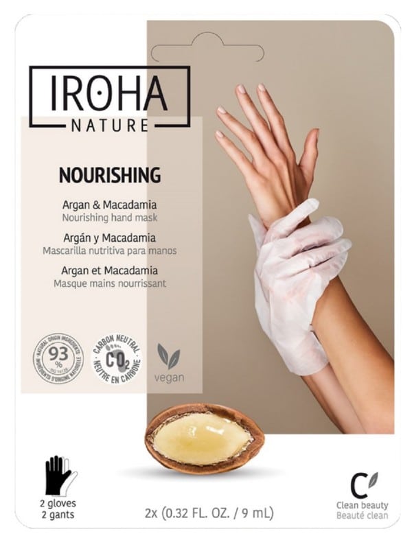Profesionali kaukė rankoms Iroha Professional Xtra Soft Dry Hands Argan Hand & Nails Gloves INPHM01/INHAND4, su argano aliejumi, 1 pora