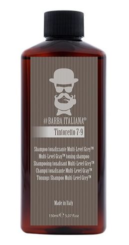 Dažantis šampūnas plaukams Barba Italiana Tintoretto 7-9 Multi Level Grey Tonning Shampoo BI079, 150 ml