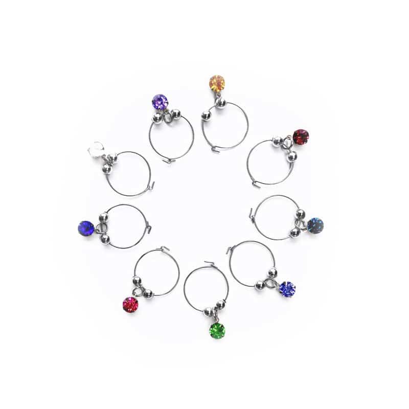 Taurių dekoracijų rinkinys Diamond CSPAX049, 9 vnt.