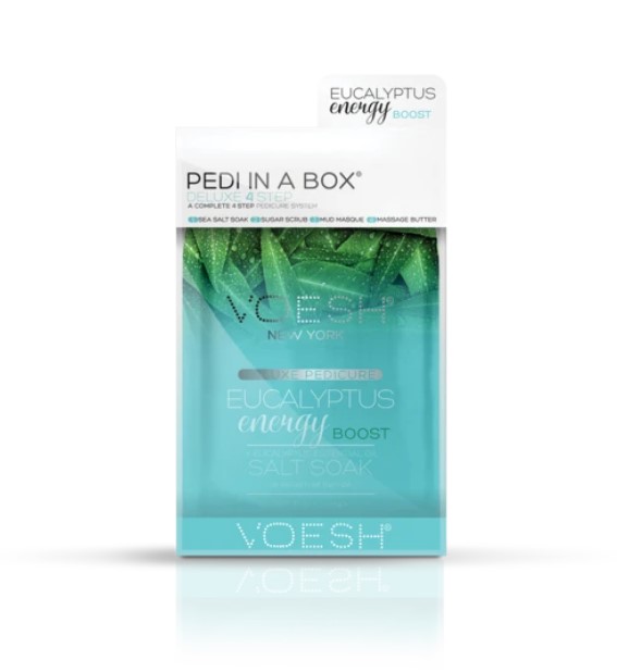 Procedūra kojoms Voesh Pedi In A Box 4 in 1 Eucalyptus Energy VPC208EUC, su eukaliptų ekstraktais, gaivina, vėsina pėdų odą