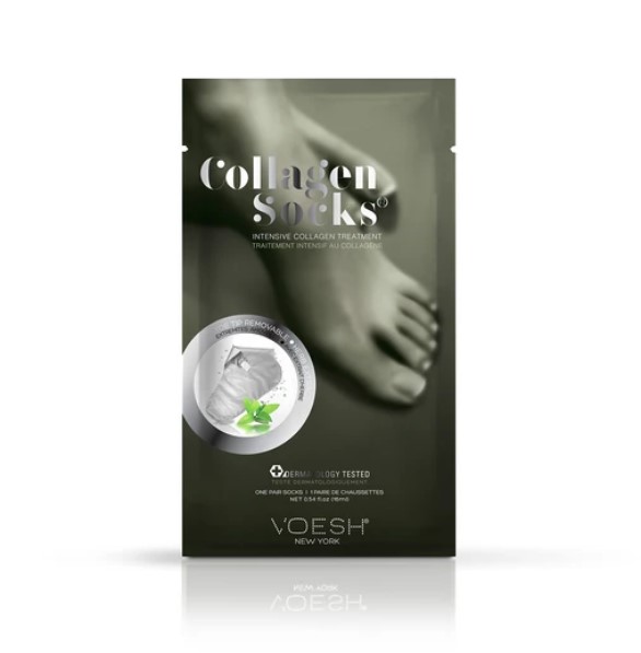 Kaukė pėdoms Voesh Collagen Socks VFM212PEP, su fitokolagenu ir pipirmėte, minkština ir vėsina pėdas, 1 pora kojinių