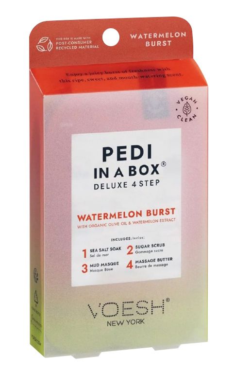 Procedūra kojoms Voesh Pedi In A Box 4 in 1 Watermelon Burst VPC208WTR, veganiška, atgaivina pėdų odą