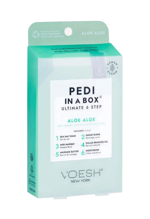 Procedūra kojoms Voesh Ultimate 6 Steps Pedi In A Box 6 in 1 Aloe Aloe VPC607ALO, su alaviju