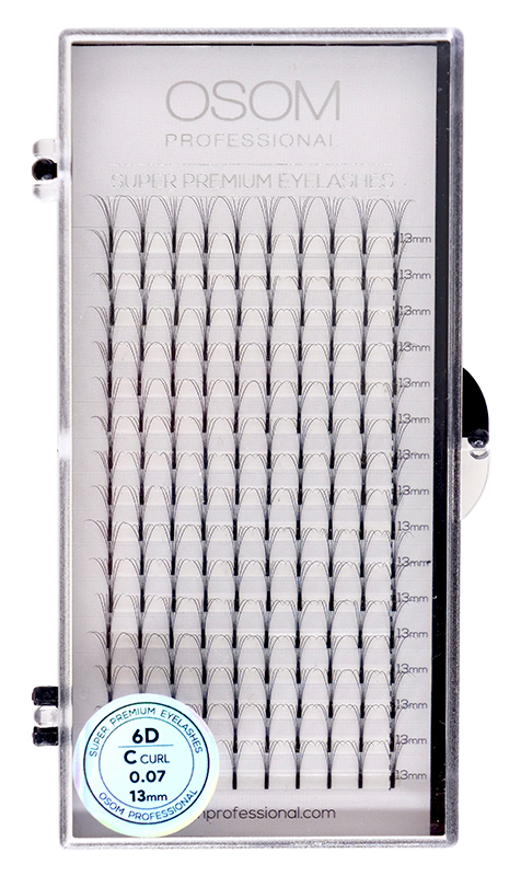 Blakstienos kuokšteliais priauginimui Osom Professional Long Stem Blooming Fan 6D OSOML6D007C13EL, C linkio, 0,07 mm storio, 13 mm ilgio