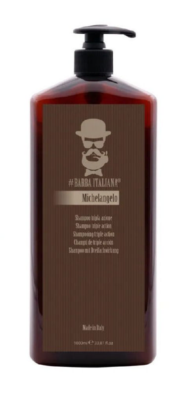 Šampūnas plaukams nuo pleiskanų Barba Italiana Tri - Action Michelangelo, BI007BIG, 1000 ml