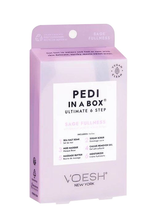 Procedūra kojoms Voesh Ultimate 6 Steps Pedi In A Box 6 in 1 Sage Fullness VPC607SGE, su šalavijų ekstraktu