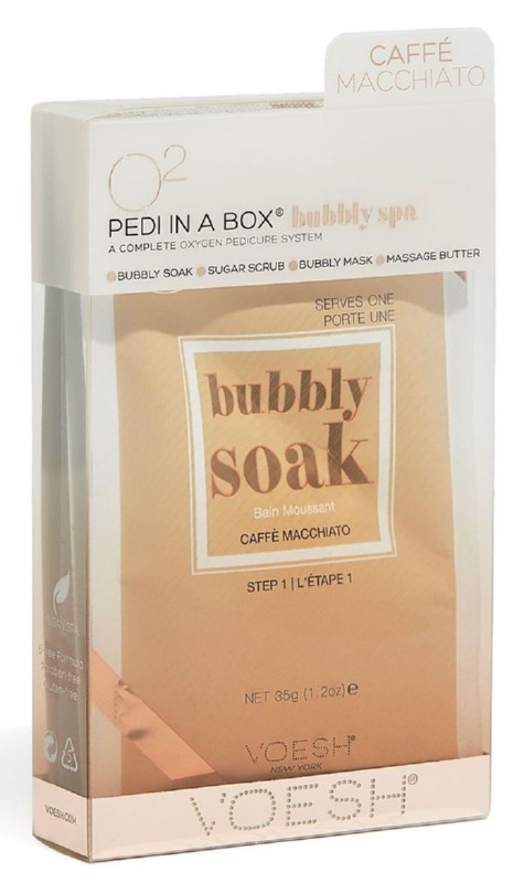 Procedūra kojoms Voesh Pedi In A Box 4 in 1 Bubbly Spa Caffe Macchiato VPC307CFM, 4 etapų