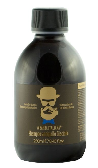 Geltonumą neutralizuojantis  šampūnas plaukams Barba Italiana Silver Shampo Giacinto, BI077, 250 ml