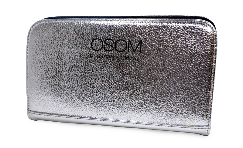 Dėklas žirklėms Osom Professional Silver Scissor Case OSOMCASESILV, sidabrinės spalvos, 4 žirklėms