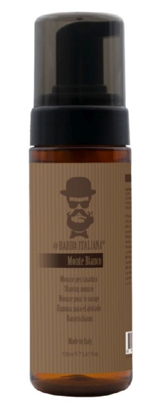 Skutimosi putos Barba Italiana Shaving Mousse Monte Bianco, BI070, 150 ml