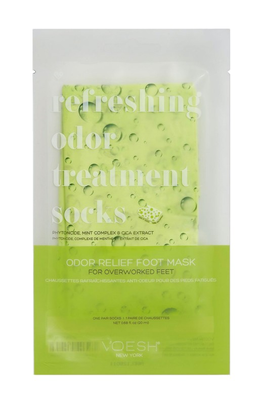 Kaukė kojoms Voesh Refreshing Odor Treatment Socks VFC101MNT, intensyviai gaivinanti, skirta pavargusioms kojoms ir pėdoms, su mėtų ekstraktu, 1 pora kojinių, 20 ml