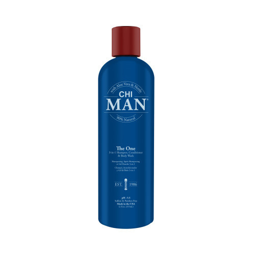 CHI MAN The One 3in1 Plaukų šampūnas, kondicionierius ir kūno prausiklis, 355ml