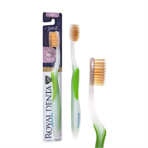 Royal Denta Gold Soft Toothbrush Dantų šepetėlis minkštas, Green