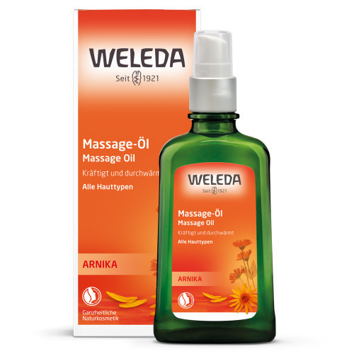 Weleda Arnica Massage Oil Masažo aliejus kūnui su arnika, 100ml