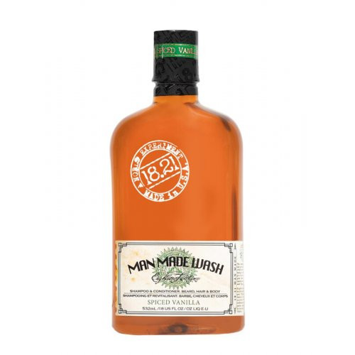 18.21 Man Made Wash 3in1 Spiced Vanilla Daugiafunkcinė priemonė vyrams, 530ml