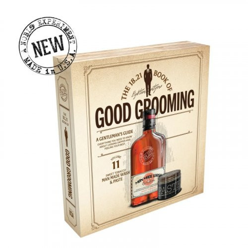 18.21 Man Made Book of Good Grooming Gift Set Sweet Tobacco Vol.11 Kūno ir plaukų priežiūros rinkinys vyrams, 56.7g+532ml