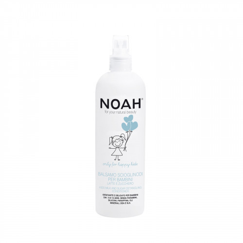 Noah Kids Spray Conditioner Vaikiškas balzamas plaukams su pienu ir cukrumi, 250ml