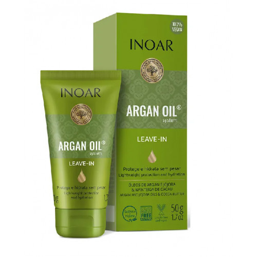 Inoar Argan Oil Leave-in Nenuplaunamas balzamas su argano aliejumi, 50ml