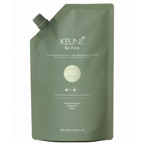 Keune So Pure Clarify Conditioner Refill Drėkinantis kondicionierius apsaugantis plaukus nuo aplinkos taršos, papildymas, 400ml