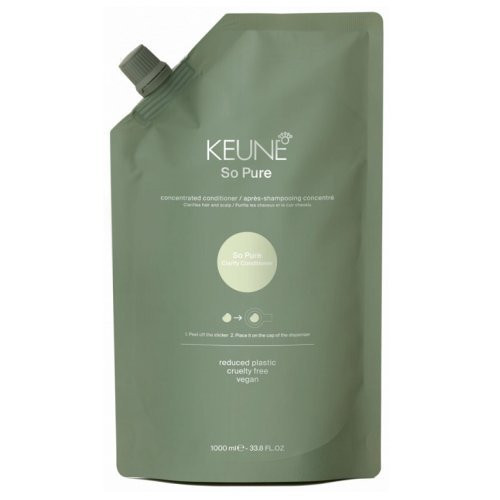 Keune So Pure Clarify Conditioner Refill Drėkinantis kondicionierius apsaugantis plaukus nuo aplinkos taršos, papildymas, 1000ml