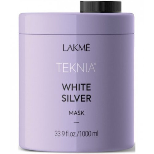 Lakme White Silver Geltonumą neutralizuojanti kaukė, 1000ml