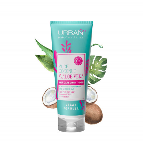 Urban Care Pure Coconut & Aloe Vera Hair Conditioner Plaukų kondicionoierius dažytiems plaukams, 250ml