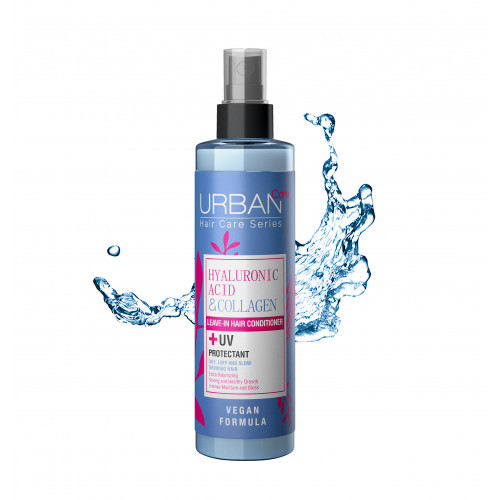 Urban Care Hyaluronic Acid & Collagen Leave-In Hair Conditioner Nenuskalaujamas kondicionierius plaukams, 200ml