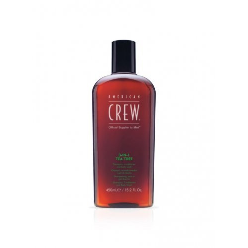 American Crew 3in1 Tea-Tree Shower Essential Šampūnas, kondicionierius ir dušo želė, 450ml
