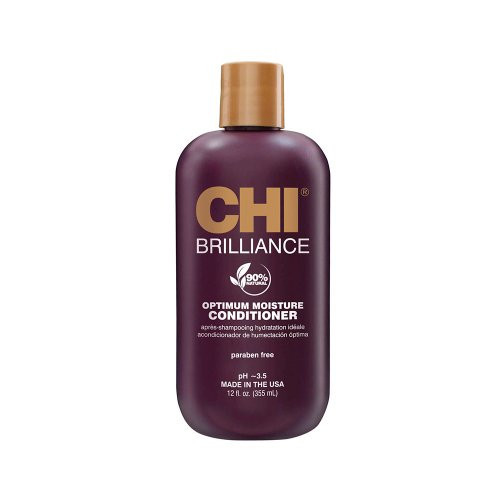 CHI Brilliance Optimum Moisture Conditioner Drėkinamasis plaukų kondicionierius su alyvuogių ir Monoi aliejais, 355ml