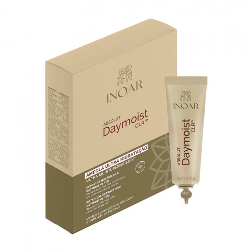 Inoar Daymoist Single-Dose - Intensyvaus drėkinimo ir žvilgesio suteikianti ampulė, 3x15ml
