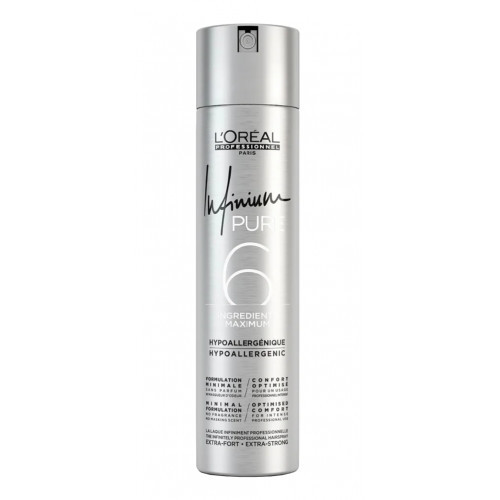 L'Oréal Professionnel Infinium Pure Extra Strong Profesionalus plaukų lakas, ypatingai stiprios fiksacijos, 300ml