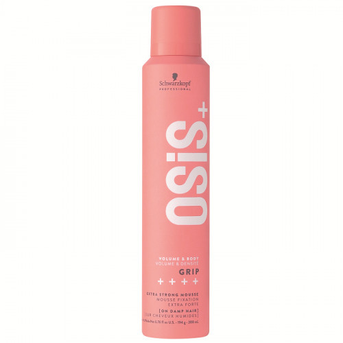 Schwarzkopf Professional Osis+ Grip Extra Strong Hold Mousse Ypač stiprios fiksacijos plaukų putos, 200ml