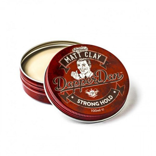 Dapper Dan Matt Clay Stiprios fiksacijos, matinis plaukų modeliavimo molis, 100ml