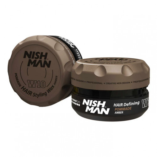 Nishman Hair Styling Pomade Amber W10 Vandens pagrindo pomada, 100ml