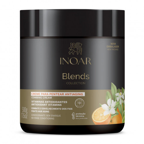 Inoar Blends Styling Cream Nenuplaunamas plaukų kremas su vitaminu C, 500g