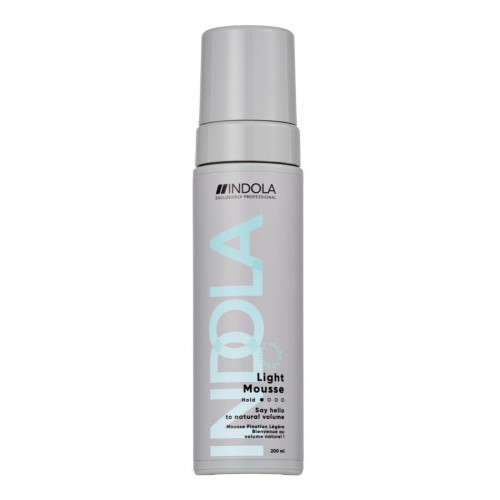 Indola Volume Light Mousse Švelnios fiksacijos putos, 200ml