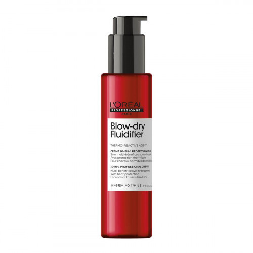 L'Oréal Professionnel Blow-dry Fluidifier 10-in-1 Professional Cream Daugiafunkcinis nenuplaunamas kremas, apsauga nuo karščio, 150ml