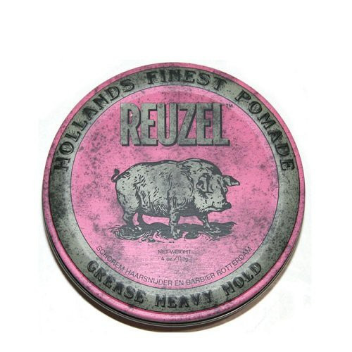 Reuzel Pink Heavy Hold Grease Stiprios fiksacijos plaukų vaškas, 113g