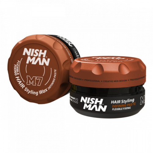 Nishman Flexible Fixing Hair Styling Wax Defining Paste M7 Plaukų formavimo vaškas, 100ml