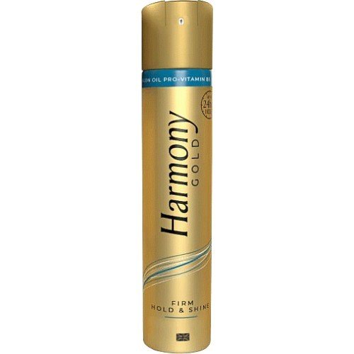 Plaukų lakas HARMONY GOLD 24 H EXTRA FIRM HOLD & SHINE, 400 ml