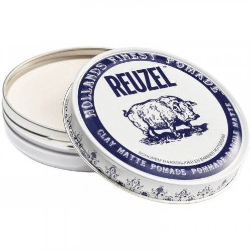 Reuzel Clay Matte Pomade Matinė lanksčios fiksacijos plaukų pomada, 35g